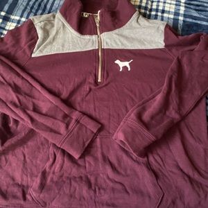 PINK half zip sweater